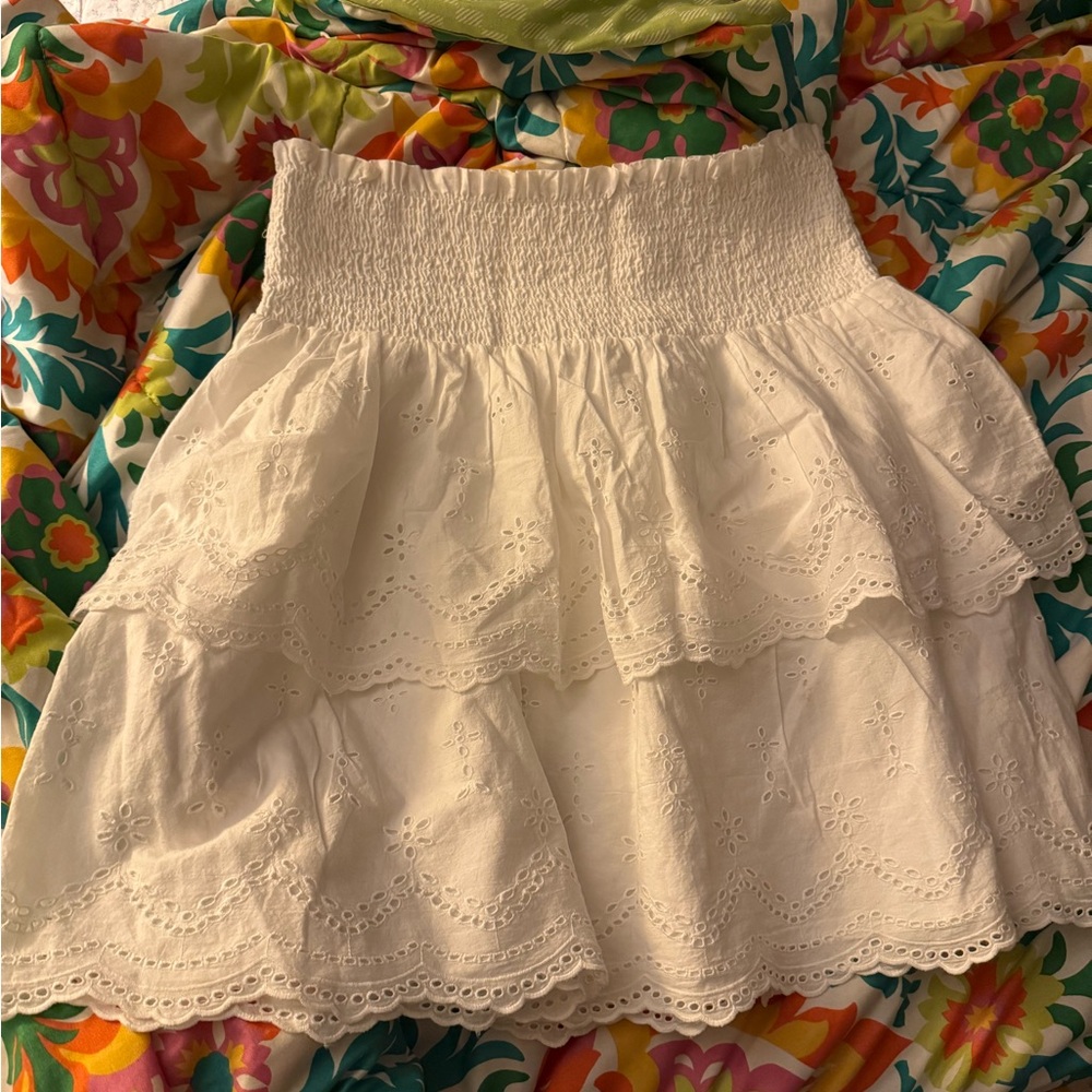 Lauren Ralph Lauren eyelet elastic waist skirt NWOT - White/Cream size14
